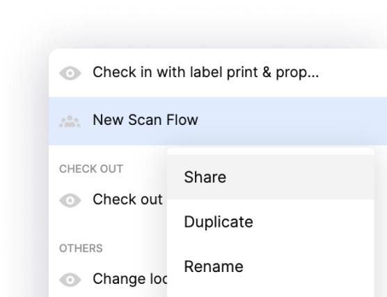 SAMPLE MANAGEMENT - Share Scan Flows with Your Team