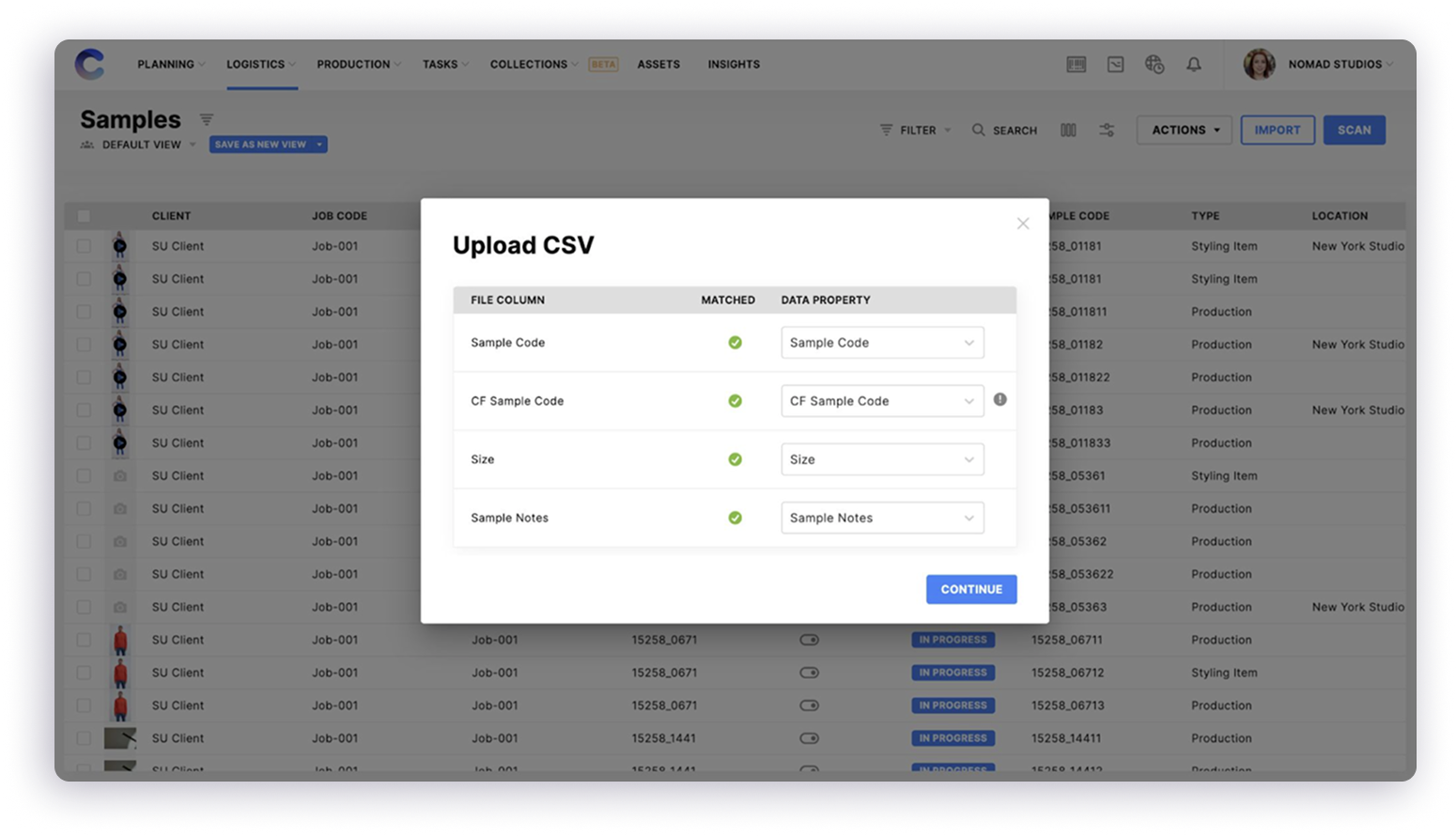 Update Sample Properties From File Upload